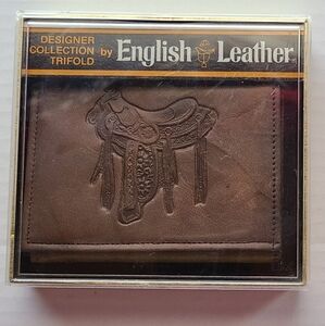ENGLISH LEATHER MEN'S TRI-FOLD HANDCRAFTED WALLET!
